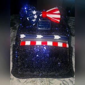 Stars and Stripes Loungefly Minnie Backpack
